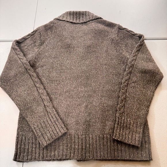 Y2K St Johns‎ Bay Cable Knit Cardigan Sweater Shawl Collar Buttons Pockets XL - Picture 6 of 6